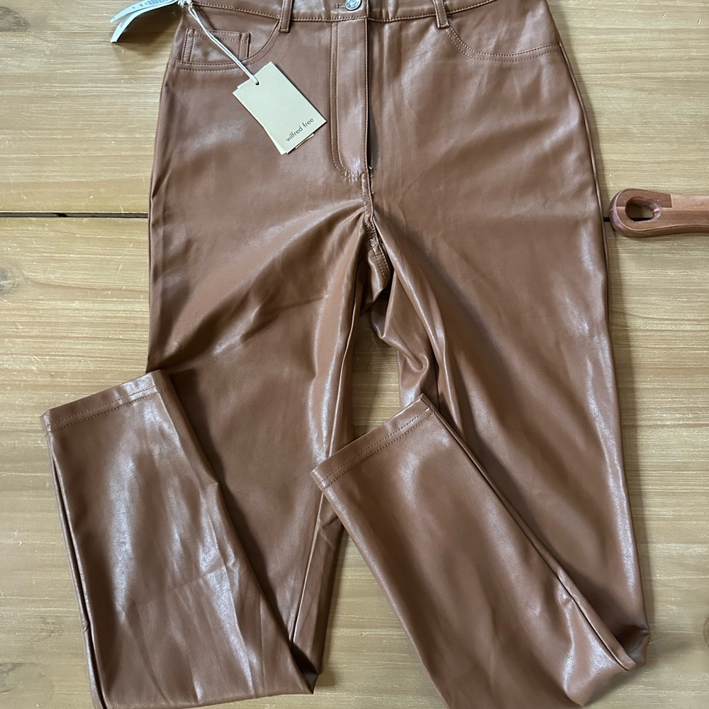 Aritzia Tan Leather Women's Leggings